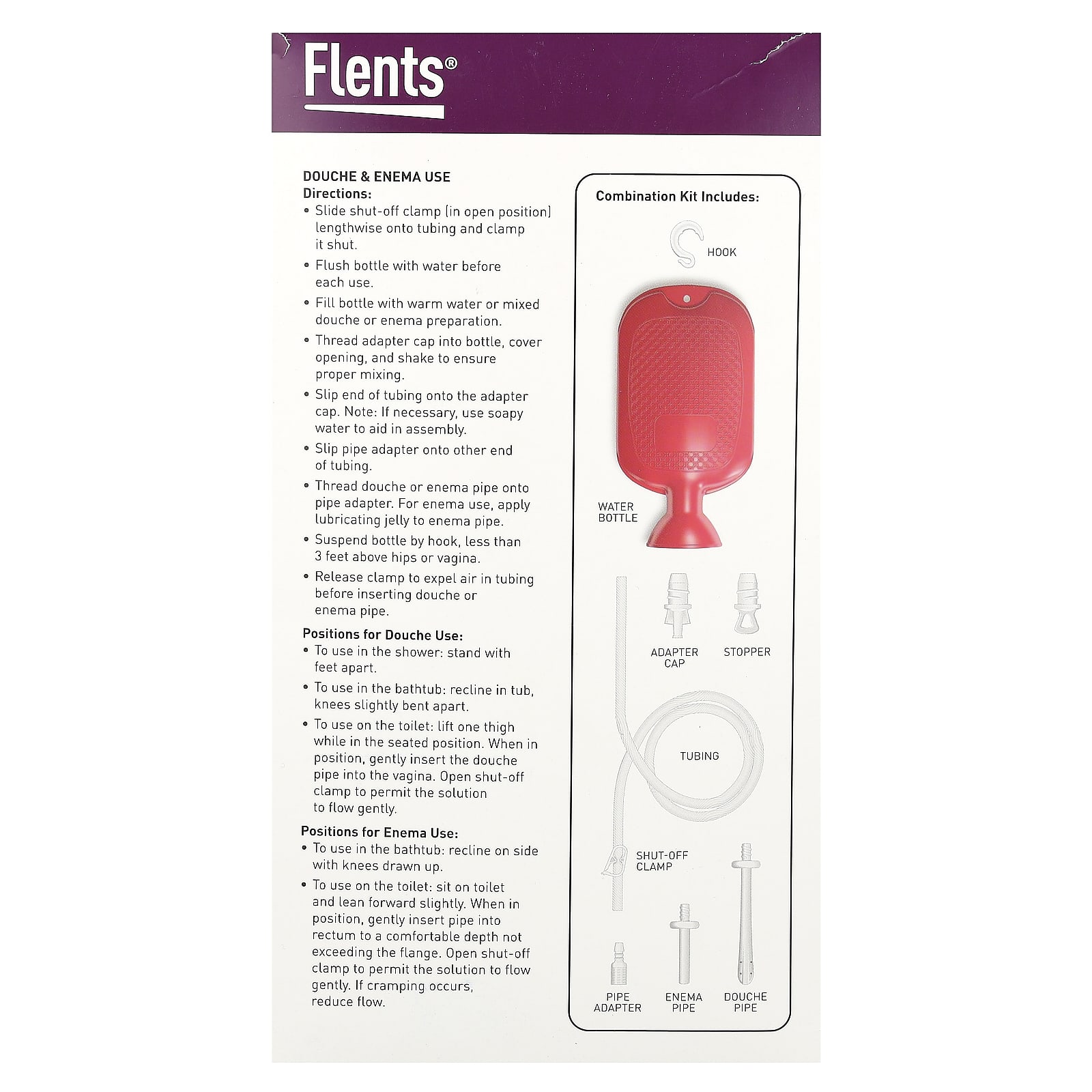 Flents, Douche and Enema Combination Kit, 1 Kit