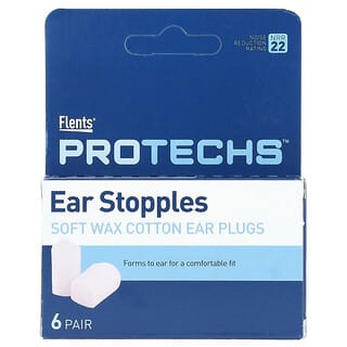 Flents, Protechs, Ear Stopples, 6 Pair