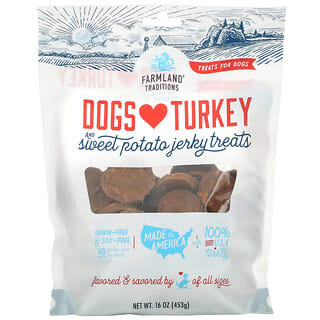 Farmland Traditions, Dogs Love Turkey and Sweet Potato, Jerky Treats, 16 oz (453 g)
