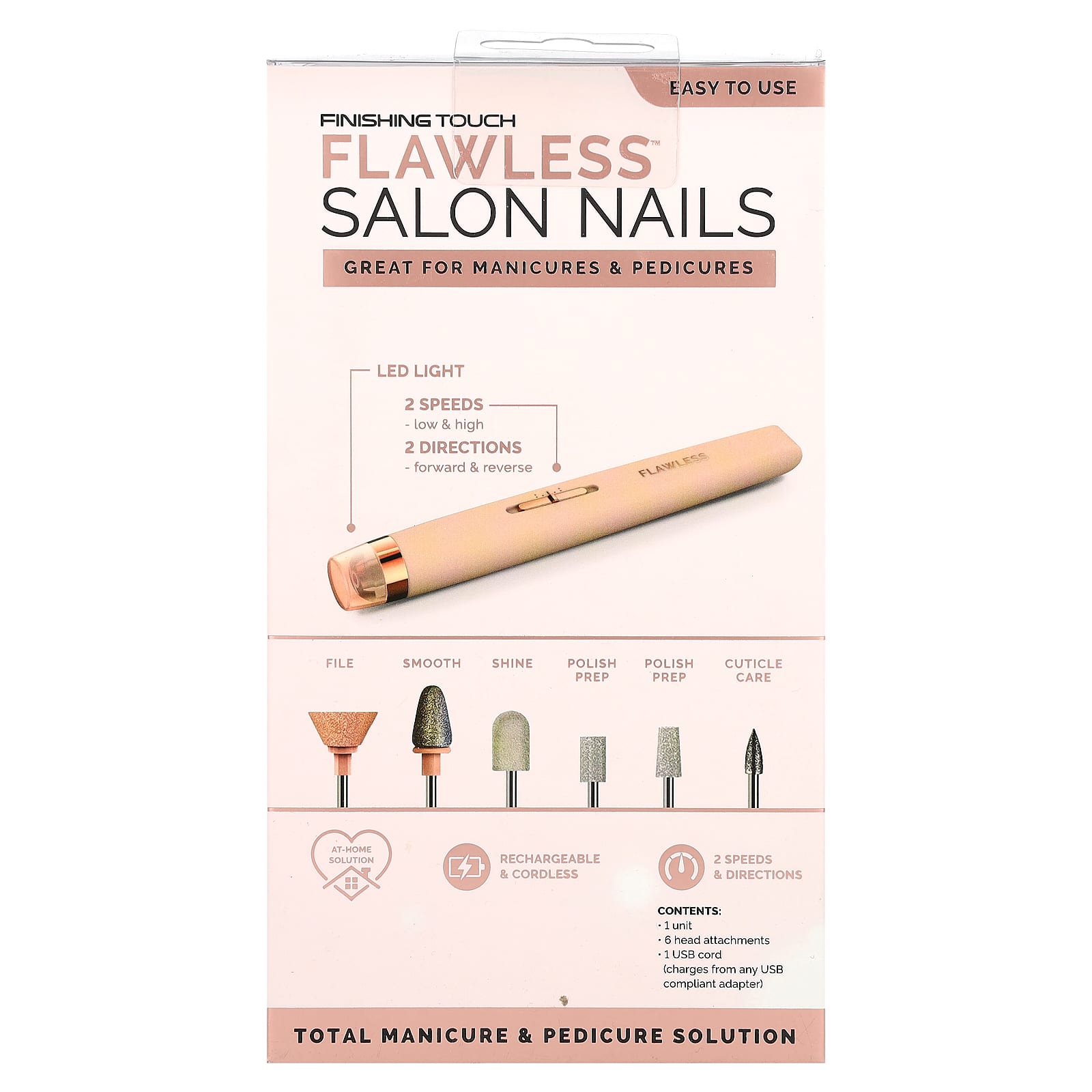 Flawless, Finishing Touch, Salon Nails , 8 Piece Kit