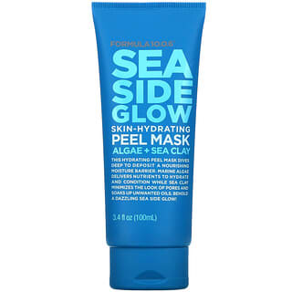 Formula 10.0.6, Sea Side Glow, увлажняющая косметическая маска-пилинг, водоросли + морская глина, 100 мл (3,4 жидк. унции)