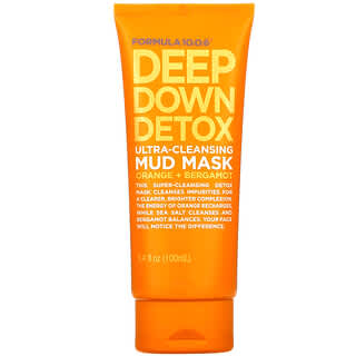 Formula 10.0.6, Deep Down Detox, Ultra-Cleansing Mud Beauty Mask, Orange + Bergamot, 3.4 fl oz (100 ml)