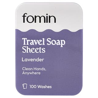 fomin‏, דפים עם סבון נסיעות, לבנדר, 100 דפים, 44 גרם (1.55 אונקיות)