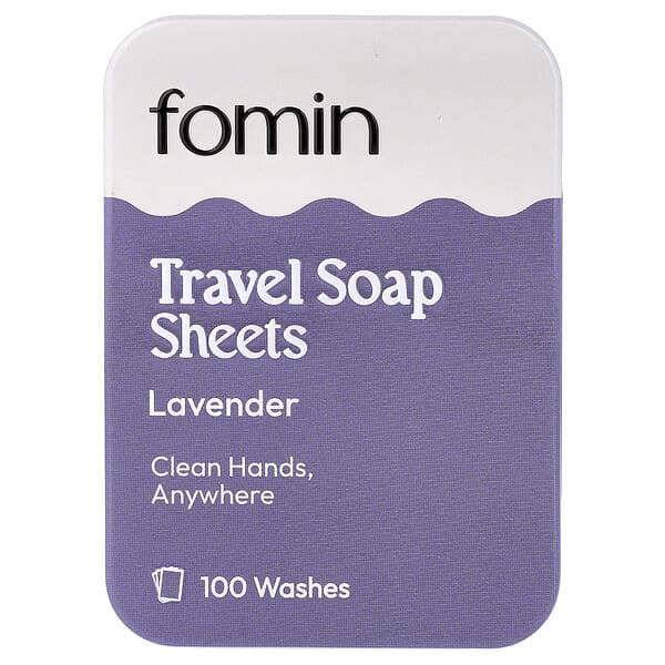 fomin, 여행용 비누 시트, 라벤더, 100매