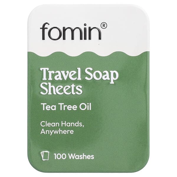fomin, 여행 비누 시트, 티트리 오일, 100매