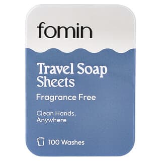 fomin‏, דפי סבון לנסיעות, ללא בישום, 100 דפים, 44 גרם (1.55 אונקיות)