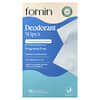 fomin, Deodorant Wipes, Fragrance Free, 15 Individually Wrapped Wipes