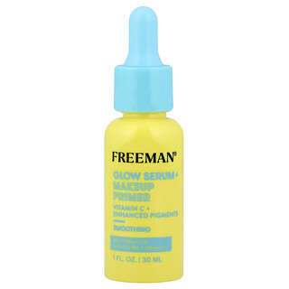 Freeman Beauty, Glow Serum + Makeup Primer, Utjämnande, 1 fl oz (30 ml)