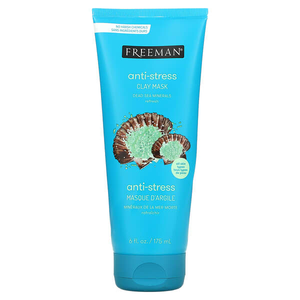 Freeman Beauty, Feeling Beautiful（フィーリングビューティフル）、アンチストレスクレイマスク、死海ミネラル、175ml（6液量オンス）