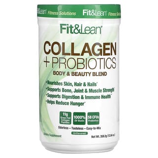 Fit & Lean, Colágeno + Probióticos, Sem Sabor, 358,2 g (12,64 oz)
