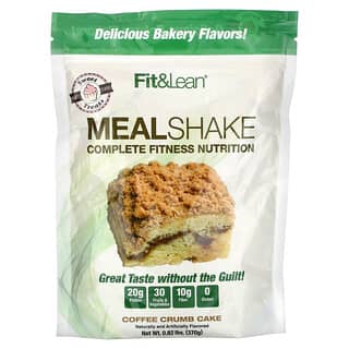Fit & Lean, 밀 셰이크, Complete 피트니스 Nutrition, 커피 크럼블 케이크, 370g(0.82lb)