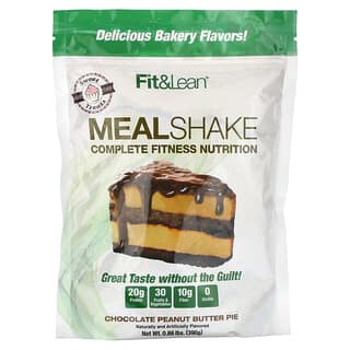 Fit & Lean, Shake de Refeição, Nutrição Fitness Completa, Torta de Manteiga de Amendoim com Chocolate, 390 g (0,86 lb)