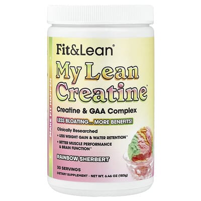 Fit & Lean, My Lean Creatine™, Rainbow Sherbert, 6.46 oz (183 g)
