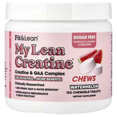 Fit & Lean, My Lean Creatine™ Chews, Watermelon, 120 Chewable Tablets