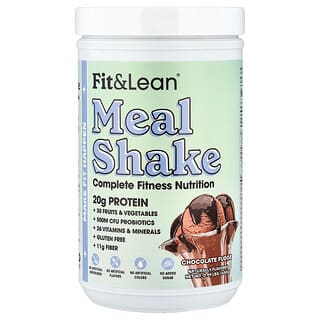 Fit & Lean, Μιλκσέικ, Σοκολάτα Φατζ, 0,99 λίβρες (450 γρ.)