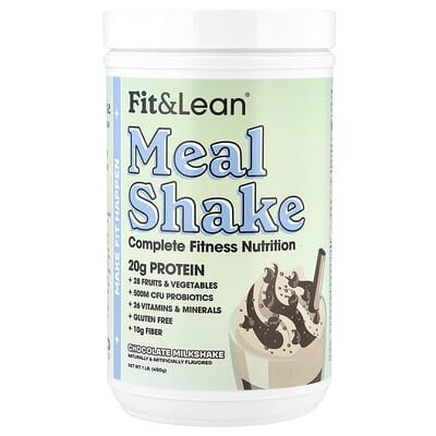 Fit & Lean, Meal Shake, Complete Fitness Nutrition, Chocolate Milkshake, 450 g (1 lb)