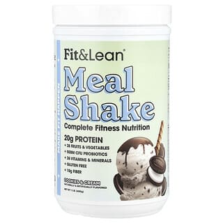 Fit & Lean, Refeição Shake Complete Fitness Nutrition, Biscoitos e Creme, 450 g (1 lb)