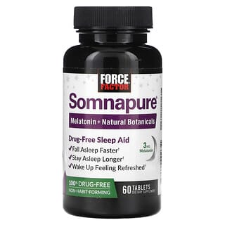 Force Factor, Somnapure, Drug-Free Sleep Aid, Schlafmittel ohne Medikamente, 60 Tabletten