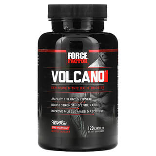Force Factor, Volcano, Booster explosif à base d’oxyde nitrique, 120 capsules