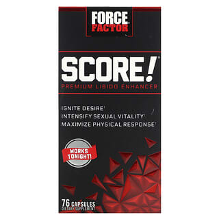 Force Factor, Score! Intensificador de Libido Premium, 76 Cápsulas