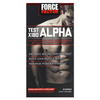 Force Factor Test X180 Alpha, Testosterone Booster, 60 Capsules, 60 Capsules