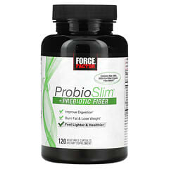 Force Factor, ProbioSlim, Más fibra prebiótica, 120 cápsulas vegetales