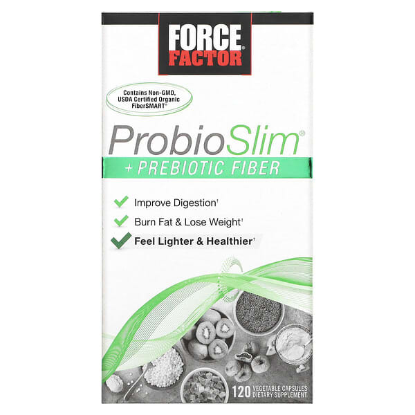 Force Factor, ProbioSlim, + Fibres prébiotiques, 120 capsules végétales