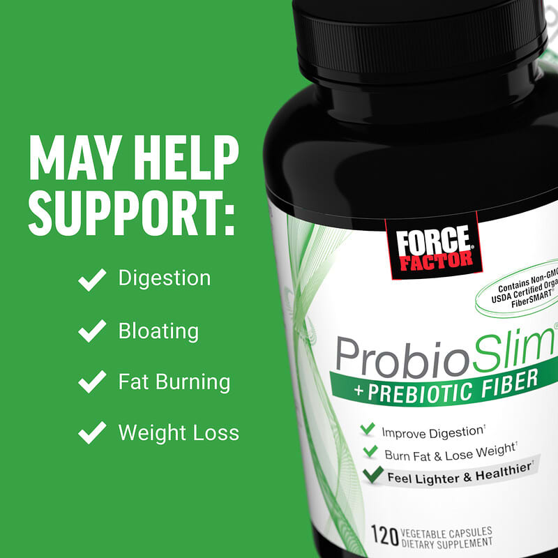 ProbioSlim®、プレバイオティクスファイバー配合、ベジカプセル120粒