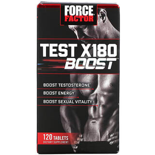 Force Factor, Test X180 Boost، معزز هرمون التستوستيرون للذكور، 120 قرصًا