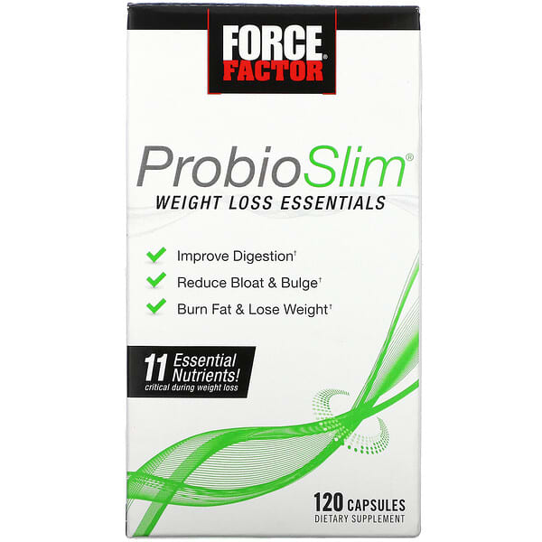 Force Factor, ProbioSlim, 체중 감량 필수영양소, 캡슐 120정