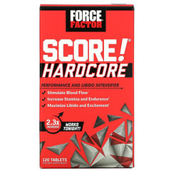 Force Factor, SCORE! Intensificador intenso del rendimiento y la libido, 120 comprimidos