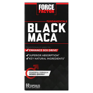 Force Factor, Black Maca, schwarzes Maca, 60 Kapseln