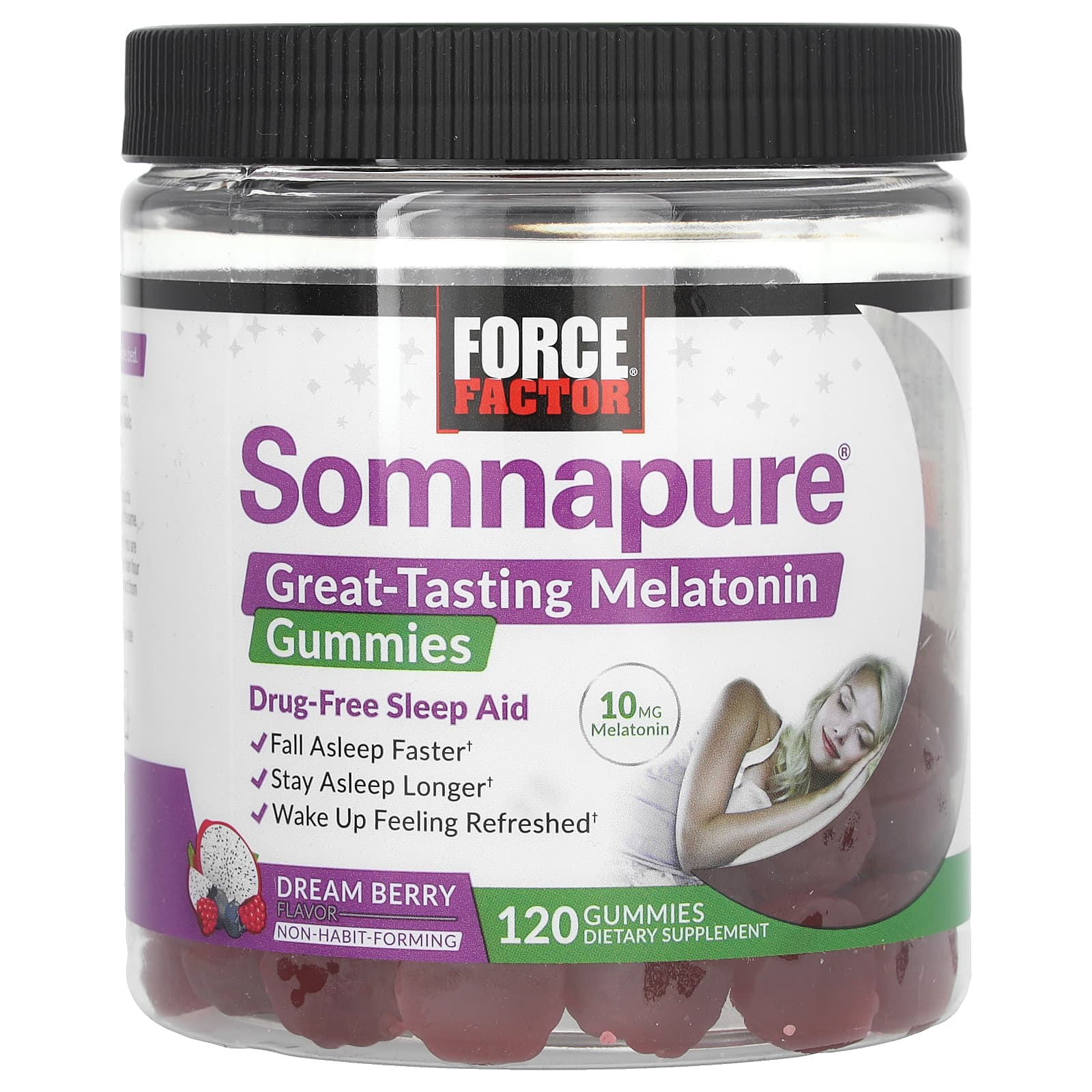 Somnapure®（ソムナピュア）、おいしいメラトニングミ、ドリームベリー