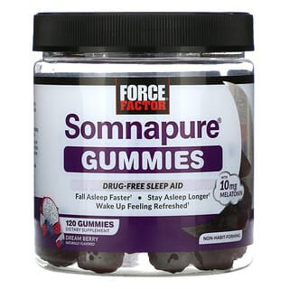 Force Factor, Somnapure Gummies, Melatonin, Fruchtgummis mit Melatonin, Beeren-Traum, 5 mg, 120 Fruchtgummis