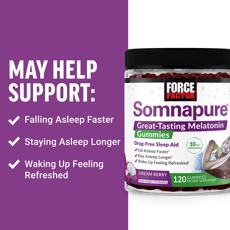 Somnapure®（ソムナピュア）、おいしいメラトニングミ、ドリームベリー