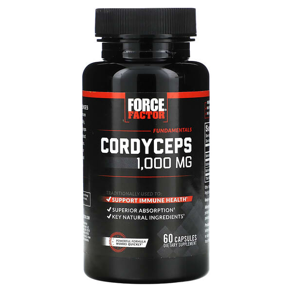 Force Factor Fundamentals, Cordyceps, 60 Capsules