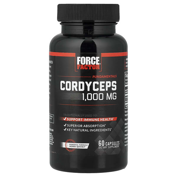 Force Factor, Fundamentals, Cordyceps, 60 capsules