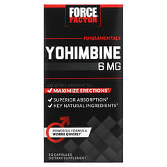 Force Factor, Yohimbine, Yohimbin, 6 mg, 30 Kapseln