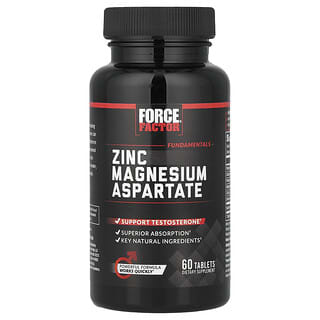 Force Factor, Grundläggande, Zink Magnesium Aspartat, 60 Tabletter