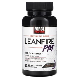 Force Factor, Nighttime Fat Burner、Leanfire PM（リーンファイアPM）、ベジカプセル60粒