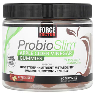 Force Factor, ProbioSlim®, жевательные мармеладки с яблочным уксусом, 60 жевательных таблеток