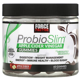 Force Factor, ProbioticSlim Gummies, Apple Cider Vinegar, 60 Gummies