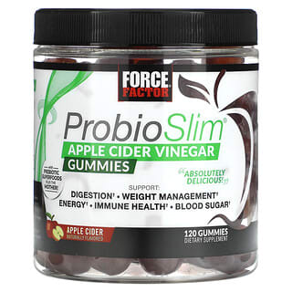 Force Factor, ProbioSlim, жевательные мармеладки с яблочным уксусом, 120 жевательных таблеток