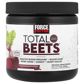 Force Factor, Total Beets, 오리지널 드링크 파우더, 석류 베리, 210g(7.4oz)