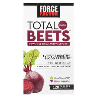 Force Factor, Total Beets, 강력 혈액 순환 지원, 120정