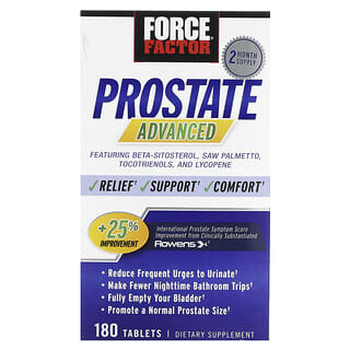 Force Factor, Prostate Advanced, verbesserte Prostata, 180 Tabletten
