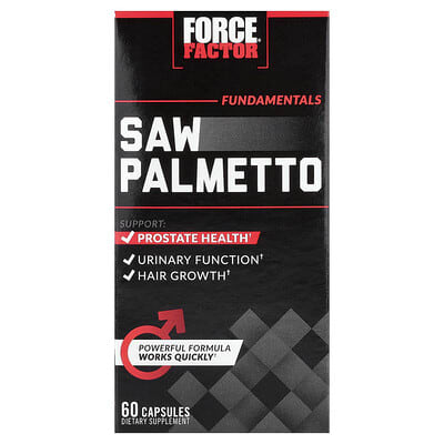 Force Factor, Fundamentals, Saw Palmetto, 60 Capsules