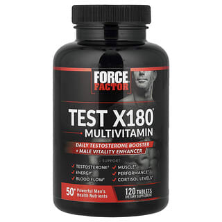 Force Factor, Test X180 Multivitamínico y potenciador de testosterona, 120 comprimidos