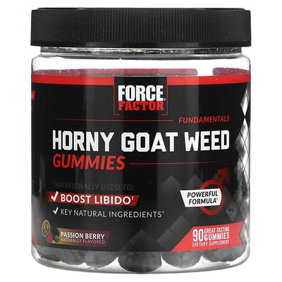Force Factor, Basic Formula, Epimedium, Passionflower, 90 Gummies