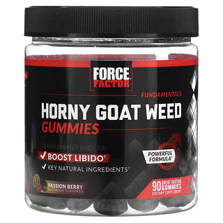 Force Factor, Fundamentals, Horny Goat Weed, Passion Berry, 90 Gummies